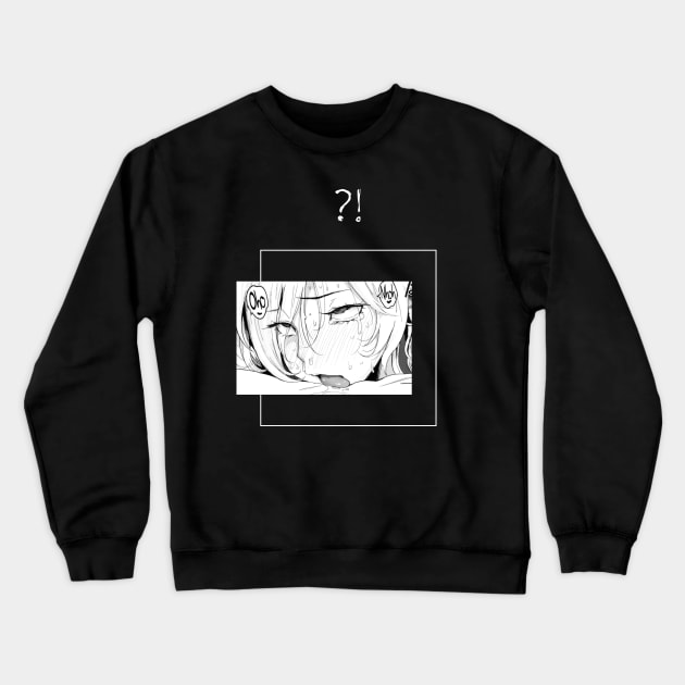 Ahegao! (white) Crewneck Sweatshirt by uniWHITE